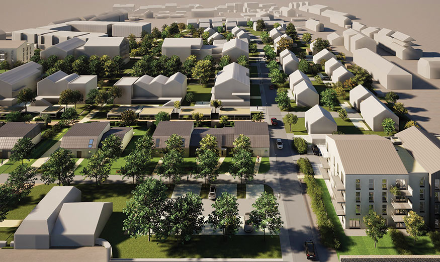 Une infographie du quartier Miribel à Verdun.